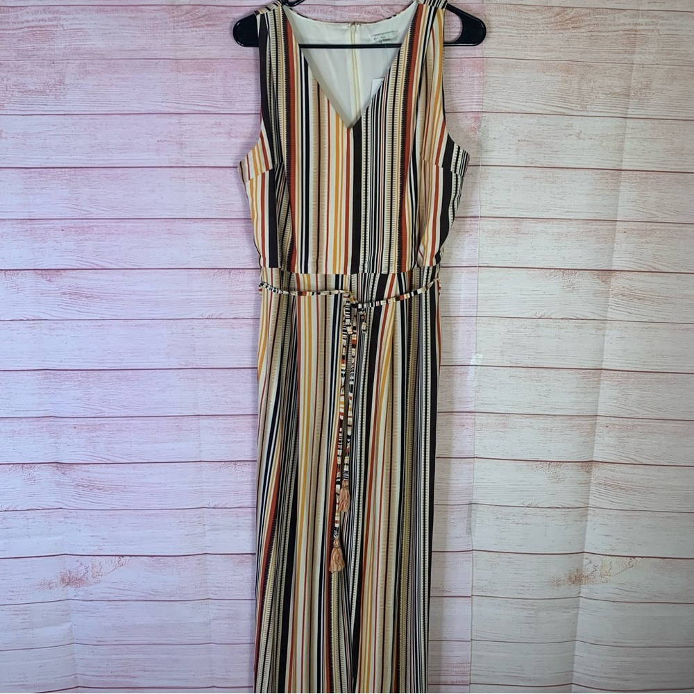 C Est.1946 NWT Multi‎ Color Stripe Jumpsuit Size Large